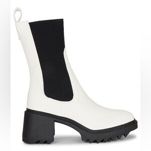 REVOLVE White & Black Chelsea Combat Boots